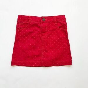 Old Navy red dot denim skirt EUC 5T
